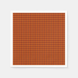 Orange Tartan Papper Napkins Pappersservett