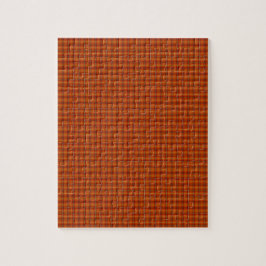 Orange Tartan Puzzle Pussel