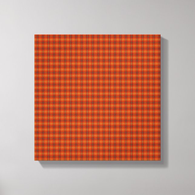 Orange Tartan Wrapped Canvas (Framsida)