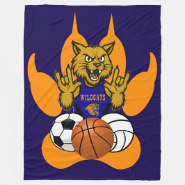 Orange Tassar Wildcat Kärlek Sports Fleecefilt