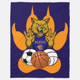 Orange Tassar Wildcat Kärlek Sports Fleecefilt