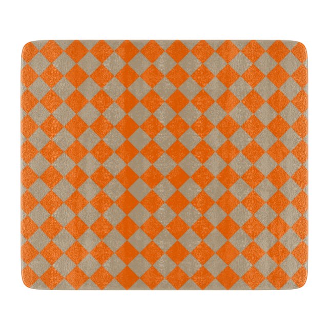 Orange Taupe Rutigt Diamantmönster (Framsidan)