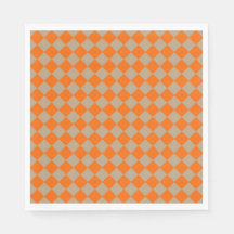 Orange Taupe Rutigt Diamantmönster