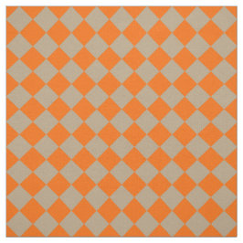 Orange Taupe Rutigt Diamantmönster Tyg
