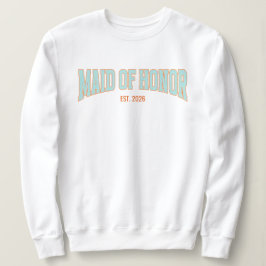 Orange + Teal Fals Glitter Varsity BRÖLLOPSHJÄLPER T Shirt