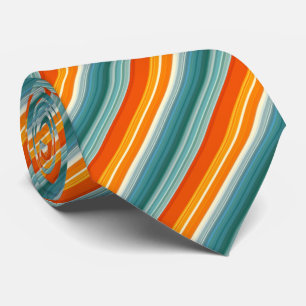 Orange Teal Stripe Slips