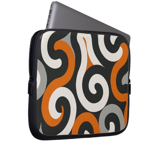 Orange Team (personalize) Laptop Fodral (Framsidan Höger)