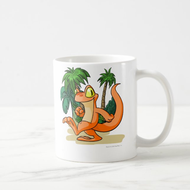 Orange Techo på ett gåtaösökanden Kaffemugg (Höger)