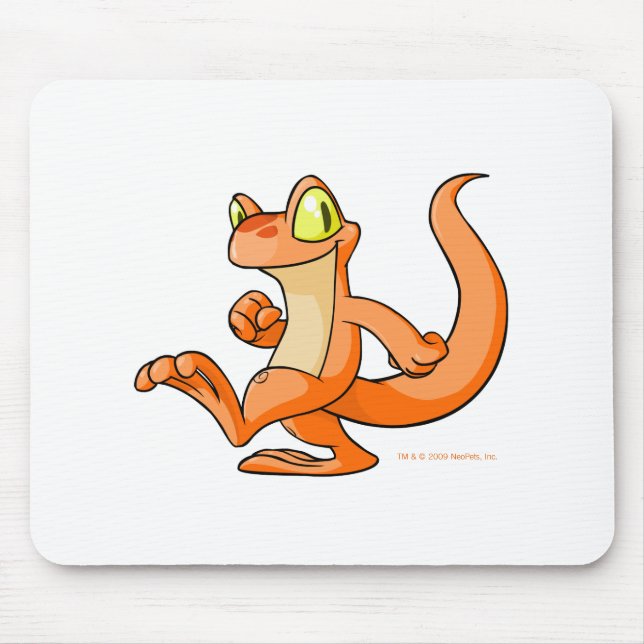 Orange Techo på ett sökanden Musmatta (Framsidan)