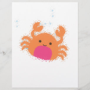 Orange Tecknad Crab