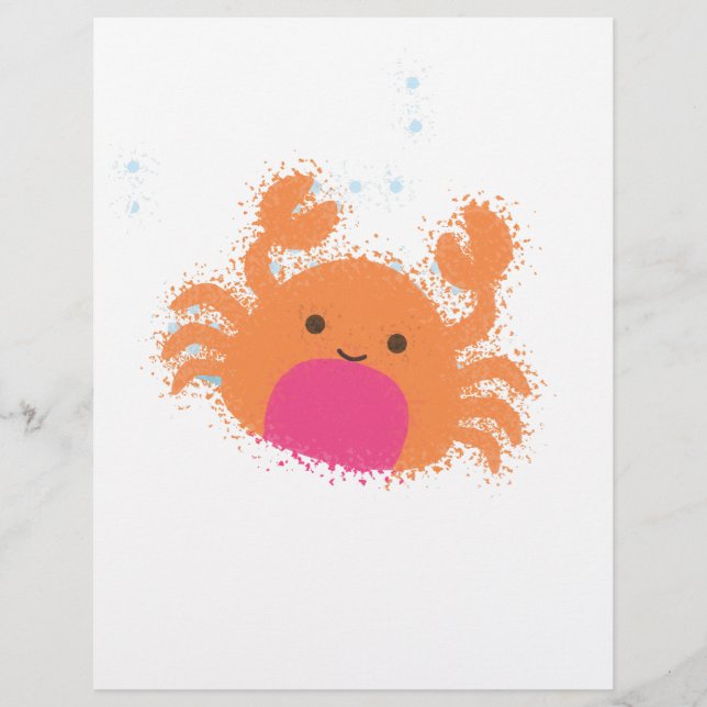 Orange Tecknad Crab (Framsida)