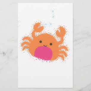 Orange Tecknad Crab