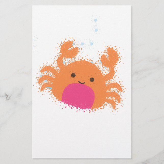 Orange Tecknad Crab (Framsida)