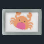 Orange Tecknad Crab<br><div class="desc">En söt orange tecknad krabba. Struktur-effekten tillämpas på bilden.</div>