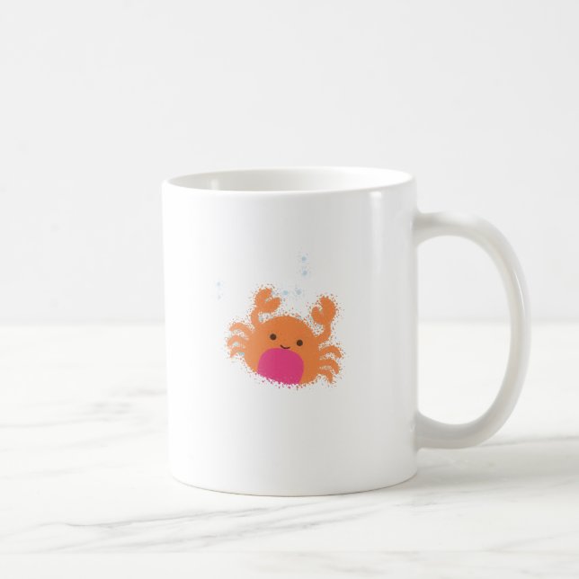 Orange Tecknad Crab Kaffemugg (Höger)