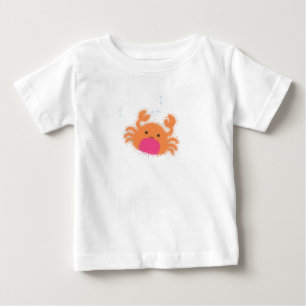 Orange Tecknad Crab Tee Shirt