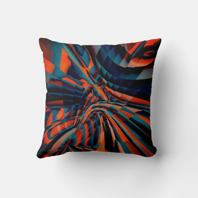 Orange teckning på fyrkanter som är justerade efte kudde (Baksida)