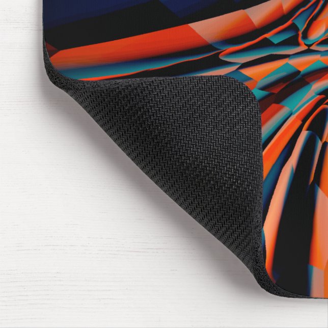 Orange teckning på fyrkanter som är justerade efte musmatta (Hörn)