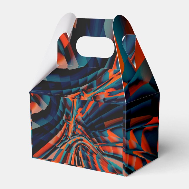 Orange teckning på fyrkanter som är justerade efte presentaskar (Baksidan Sidan)