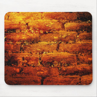 Orange tegelstenväggmousepad musmatta