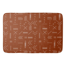 Orange Terracotta Gorgous Geometric Mönster Badrumsmatta