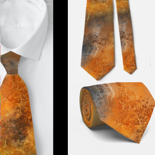 Orange Terracotta Rust Brown Grått Abstrakt Slips