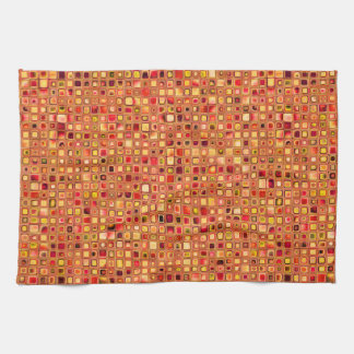Orange 'Terrakotta' Texturerade Mozaikplattor Möns Kökshandduk