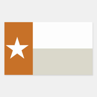 Orange Texas Flagga Rektangulärt Klistermärke