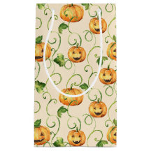 ORANGE THANKSGIVING PUMPKINS WITH GRÖNT LÖVS