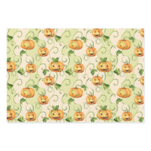 ORANGE THANKSGIVING PUMPKINS WITH GRÖNT LÖVS