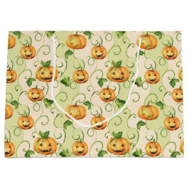 ORANGE THANKSGIVING PUMPKINS WITH GRÖNT LÖVS