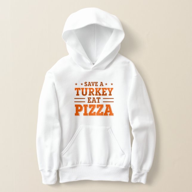 orange thanksgiving spara-kalkonpizza t shirt (Laydown)