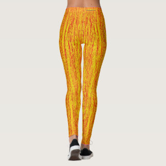 Orange Thatch och Rosa Rand Leggings