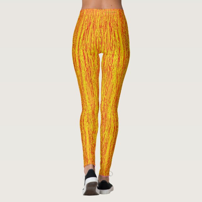 Orange Thatch och Rosa Rand Leggings (Baksida)