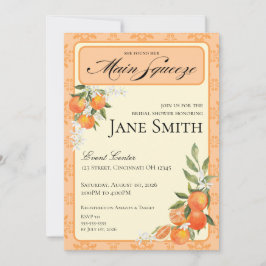 Orange Themed Bridal Shower Invitation Inbjudningar
