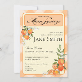 Orange Themed Bridal Shower Invitation Inbjudningar