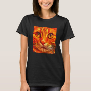 Orange Tiger Cat Close Up T Shirt