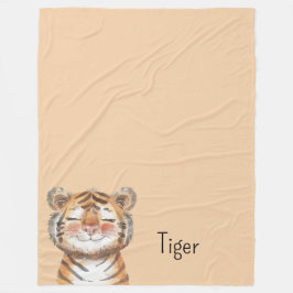 Orange Tiger Fleecefilt