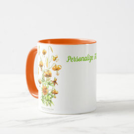 Orange Tiger Lillies Personlig Mugg