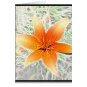 Orange Tiger Lily Hälsningskort