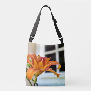 Orange Tiger Lily hela vägen över bag Axelväska