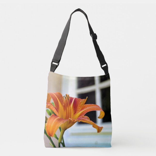 Orange Tiger Lily hela vägen över bag Axelväska (Framsida)
