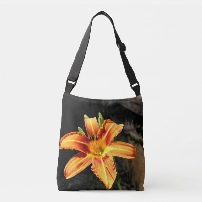 Orange Tiger Lily hela vägen över bag Axelväska (Framsida)