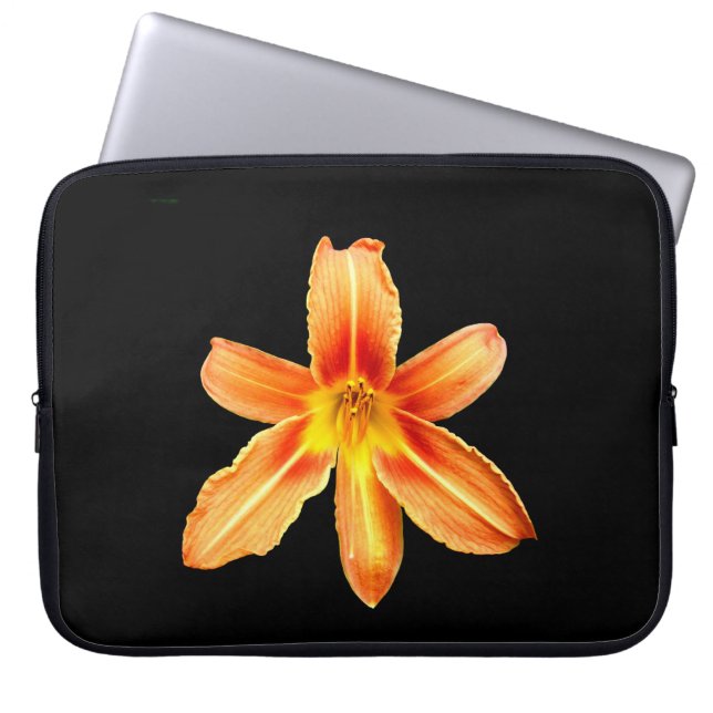 Orange Tiger Lily Laptop Fodral (Framsidan)
