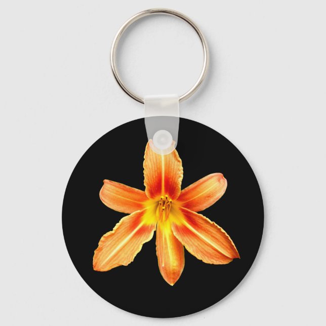Orange Tiger Lily Nyckelring (Framsida)