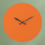 Orange Tiger Solid Färg Stor Klocka<br><div class="desc">Orange Tiger Solid Färg</div>