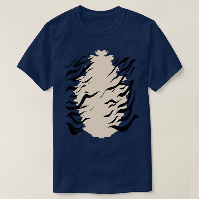 Orange Tiger Stripe T Shirt (Design framsida)