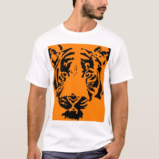 orange tiger tee shirt (Framsida)