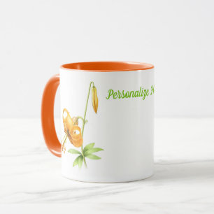 Orange tigerliljapersonlig mugg
