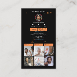 Orange TikTok Social Media QR-kodAffärskort Visitkort